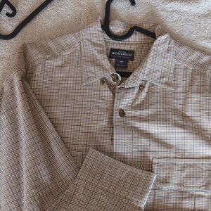Woolrich Tan Plaid Men's Shirt